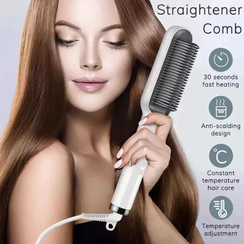 Electric Hair Straightener Brush - BD Drop