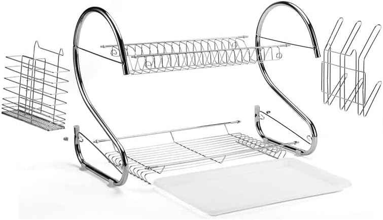 2 Layer Dish Drainer Rack Stainless Steel - BD Drop