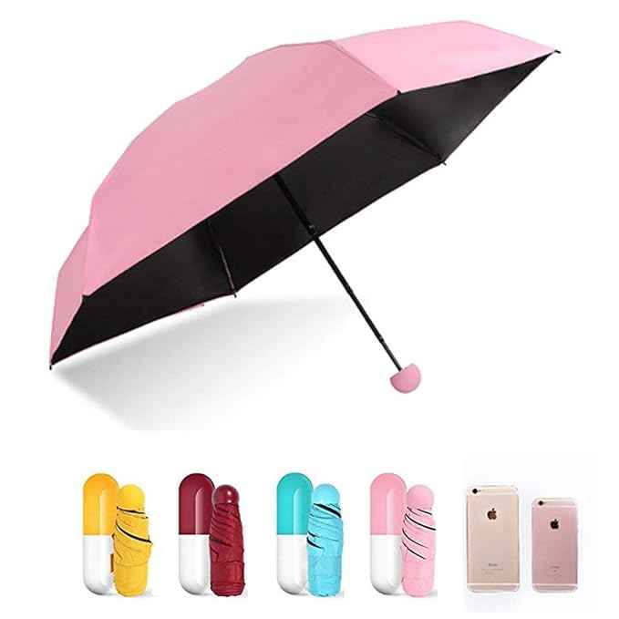 Multi Color Foldable Umbrella – Stylish Mini Capsule for Rain Protection - BD Drop