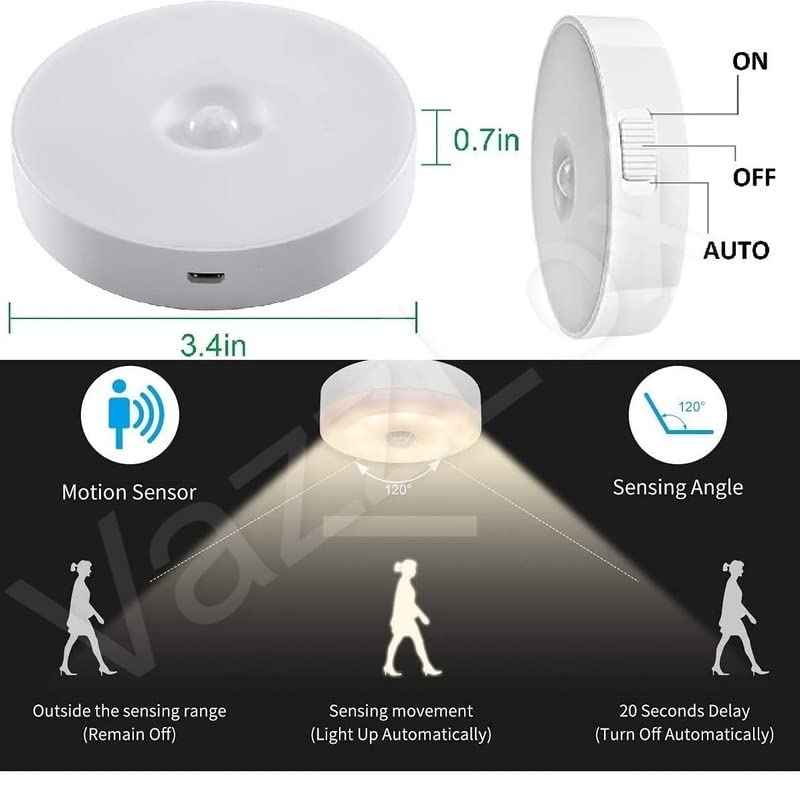Motion Sensor USB Rechargeable Body Induction Light - BD Drop