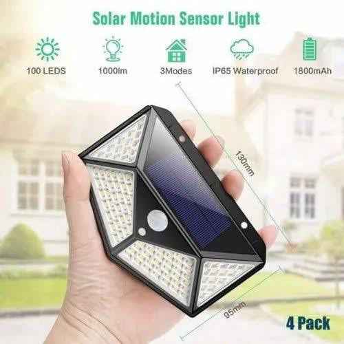 Waterproof Solar Sensor Wall Light with 100 LED - BD Drop