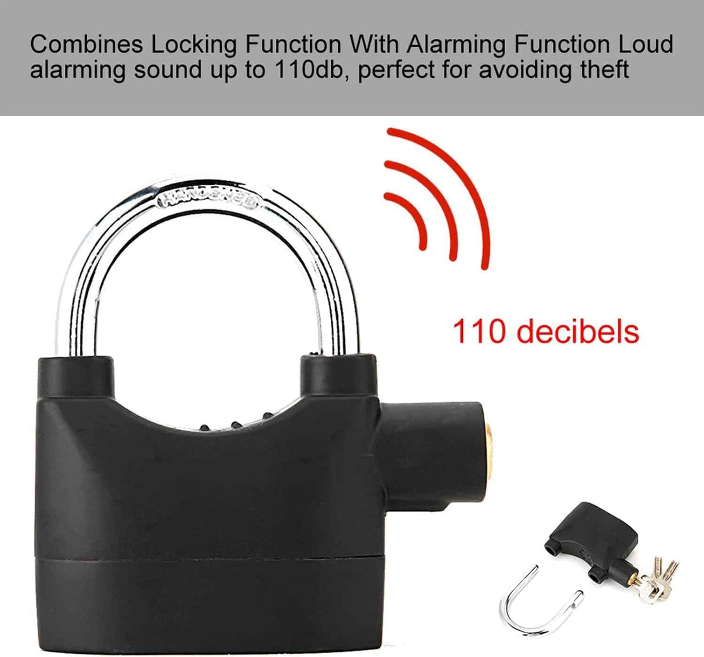 Anti Theft Motion Sensor Alarm Lock for Home/Office/Bikes Security Lock - BD Drop