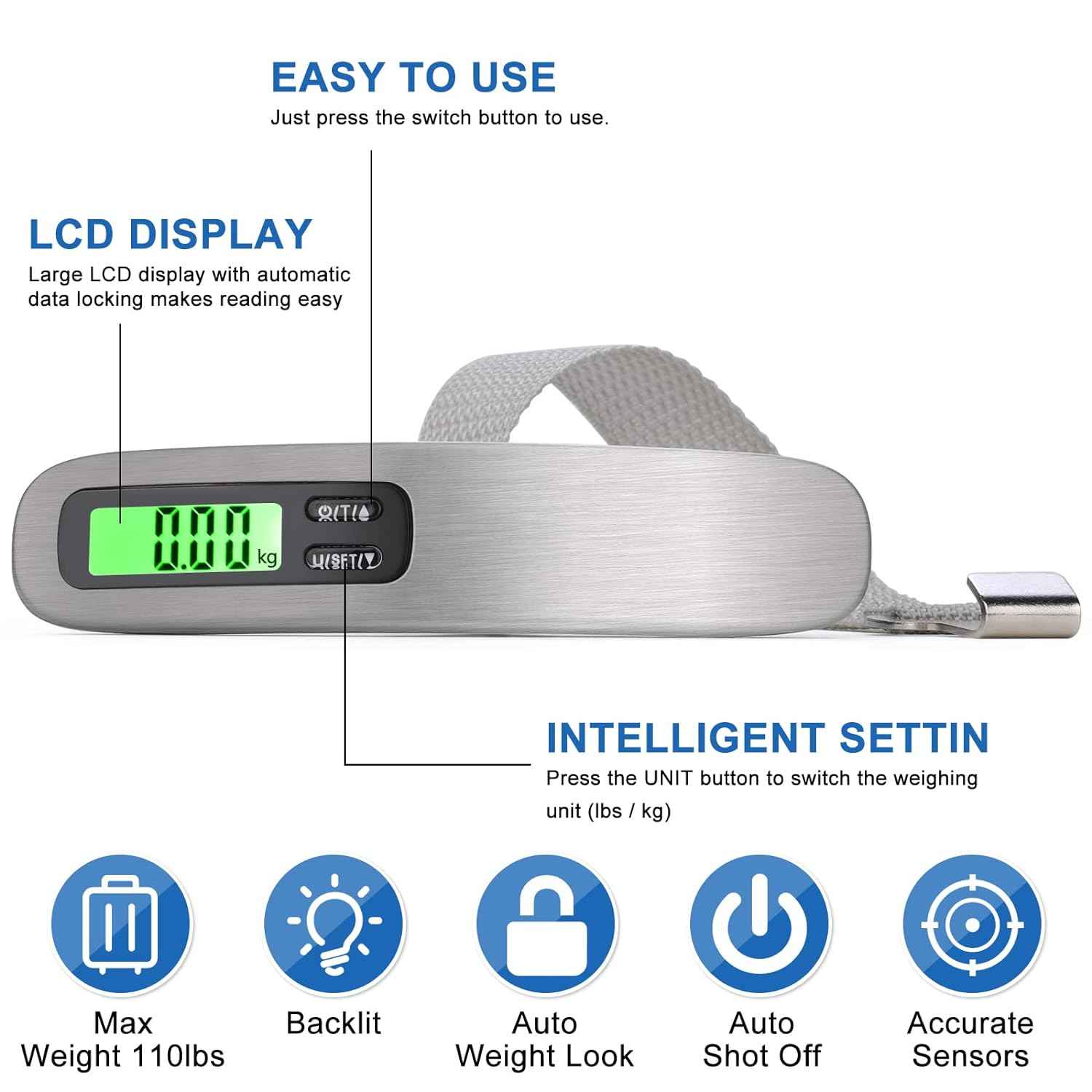 Portable Digital Hook Weight Scale - BD Drop