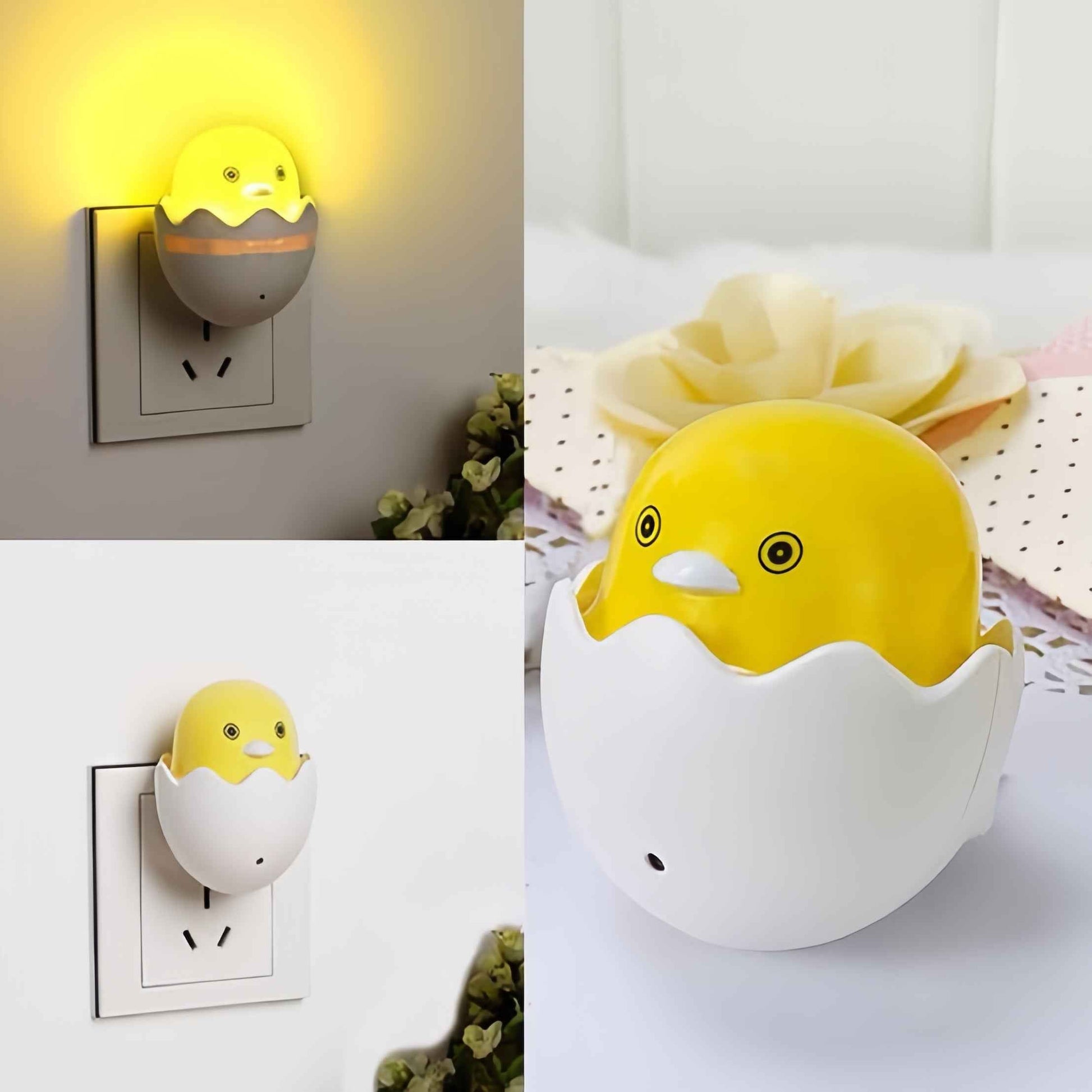 Best Quality Small Yellow Duck Shaped LED Night Light with Light Sensor - BD Drop