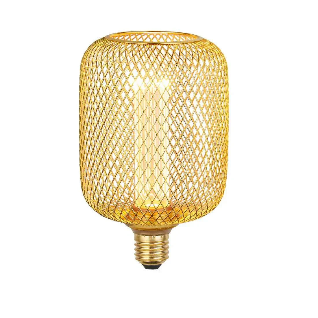 Gold Mesh Drum Lamp - 18.5cm - BD Drop