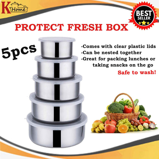 Stainless Steel 5-Pcs Bowl Set - BD Drop